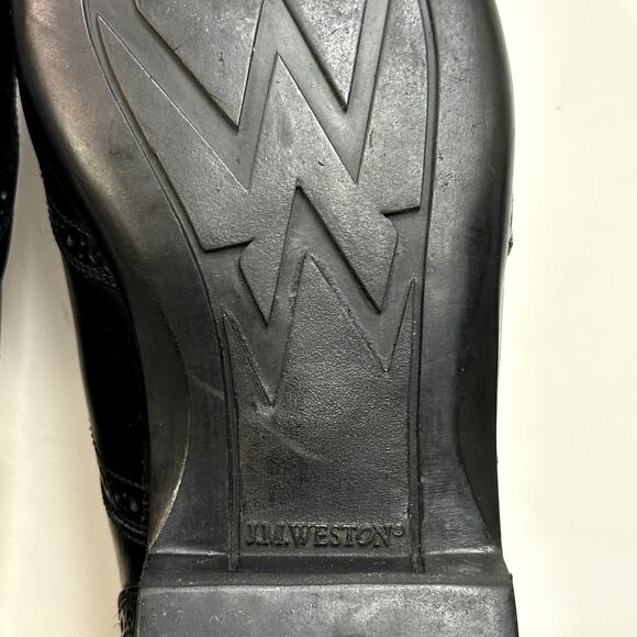 EUC J.M. Weston 607 Richelieu Oxford Wingtip Black Made in France UK 7.5 US 8.5 main image 9